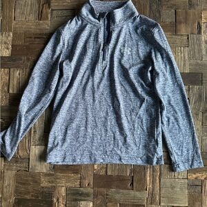 Under Armour Heathered Blue Quarter-Zip Pullover